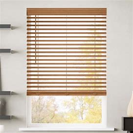 Faux Wood Blinds 2" Sleek Cordless - Brown, Select Blinds