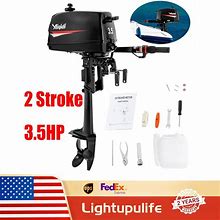 TBVECHI Outboard Motor, 2 Stroke 3.5HP Boat Engine With Water Cooling CDI System