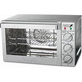 Waring WCO250X Quarter-Size Countertop Convection Oven, 120V, Manual Controls, 120 V, Stainless Steel
