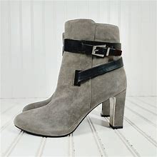 Alfani Shoes | New Alfani Indraa Suede Closed Toe Ankle Fashion Boots C1070 | Color: Gray | Size: 9