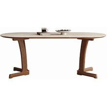 Hokku Designs Makaelah Oval Dining Table Wood In Brown | 29.5 H X 63 W X 31.5 D In | Wayfair 97Ccead606903da4ccdc5e2c4d2a8195