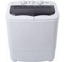 Compact Twin Tub Semi-Automatic Washing Machine - Grey