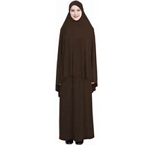 Muslim Large Hijab Maxi Dress Overhead Set Prayer Dress Women Abaya
