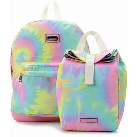 Madden Girl Nylon Backpack With Lunch Bag In Tie Dye
