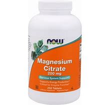 Now Magnesium Citrate 200 Mg - 250 Tablets