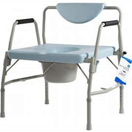 Dynarex Bariatric Drop Arm Bedside Commode Seat
