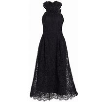 Teri Jon By Rickie Freeman Women's Embroidered Sleeveless Cocktail Dress - Black - Size 16