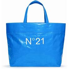 Nº21 Kids - Logo-Print Canvas Shoulder Bag - Kids - Expanded Polyethylene - One Size - Blue