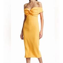 Cinq A Sept Dresses | Cinq A Sept Jody Cold-Shoulder Cocktail Dress Nwt | Color: Yellow | Size: 4