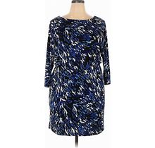 Nine West Casual Dress: Blue Dresses - Women's Size 14