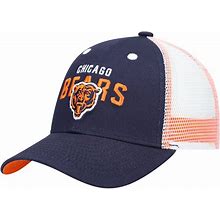 Youth Navy/White Chicago Bears Core Lockup Mesh Back Snapback Hat Size: OSFA
