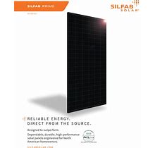 Silfab Prime SIL-400 HC+ 400W Solar Panel ALL Black 132 Half Cell 400W