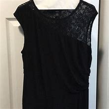 Msk Dresses | Black Lace Back Maxi | Color: Black | Size: 14