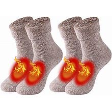 Men's Wool Socks,Ceafer Thermal Large Thick Insulated Heated Winter Heavy Crew Wool Socks Hiking Trekking Socks Full Cushion Athletic Crew Socks For Cold Weather Socks Gifts For Dad Teen Boy Gifts