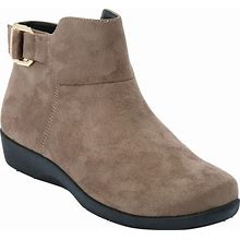 Extra Wide Width Women's The Cassie Bootie By Comfortview In Taupe (Size 10 WW)