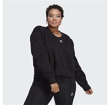 Adidas Adicolor Essentials Crew Sweatshirt (Plus Size) Black 1X - Womens Originals Hoodies & Sweatshirts