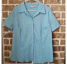 Croft & Barrow Tops | Croft & Barrow Ribbed Cloth Shirt | Color: Blue | Size: 1X