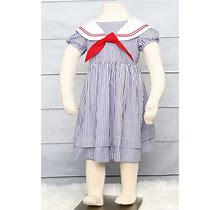 Little Girls Dresses, Sailor Dress, Nautical Clothing, Toddler Sailor Dress, Baby Sailor Outfit, Sailor Outfit, Nautical Theme Party 294616