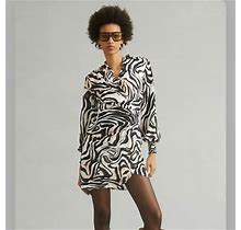 Anthropologie Dresses | Anthropologie Printed Wrap Dress | Color: Black/White | Size: 0