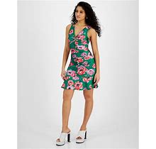 Guess Women's Sleeveless Shirred Kendal Dress - Tangled Blooms - Size 12