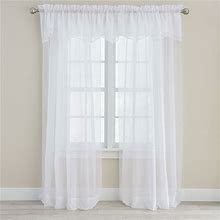 BH Studio Sheer Voile Layered Valance By BH Studio In White Window Curtain