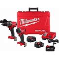 M18 Fuel 18-Volt Lithium-Ion Brushless Cordless Hammer Drill And Impact Driver Combo Kit (2-Tool) With 3 Batteries