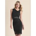 Women's Lace Detail Party Dress - Anthracite, Size 22 By Venus
