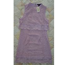Women's Forever 21 Lilac Lace Sleeveless Lined Dress - Large (See