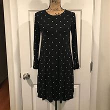 Old Navy Dresses | Old Navy Casual Jersey Knit Swing Dress | Color: Black/White | Size: Xs