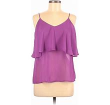 Coveted Clothing Sleeveless Blouse: Purple Tops - Women's Size Small