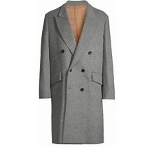 Cardinal Of Canada Men's Thomas Wool & Cashmere-Blend Double-Breasted Coat - Light Grey - Size Large