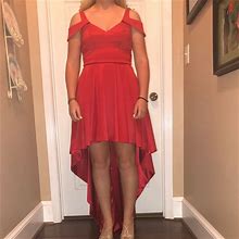 High-Low Homecoming/Prom Dress | Color: Red | Size: 3J