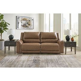 Ashley Trasimeno Caramel Power Reclining Sofa, Brown Contemporary And Modern Couches From Coleman Furniture
