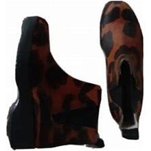$179 Louise Et Cie Women's Zareb Leopard Cow Hair Fur Platform Boots