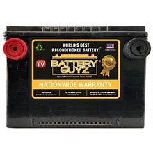 Battery Guyz Reconditioned Gold Lead Acid Automotive Battery Group Size 75 12 Volt 600 CCA Refurbished