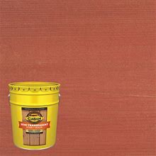 Cabot Tile Red Semi-Transparent Exterior Wood Stain And Sealer (5-Gallon) | TILE RED-379516
