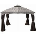 Garden Winds Replacement Canopy Top Cover For The Allen Roth 10X12 Gazebo -Standard 350 - Damask Beige