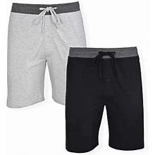 Hanes Mens French Terry Pajama Shorts | Black | Regular Small | Pajamas Pajama Shorts | Tag Free|Button Fly