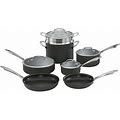 Cuisinart® 11-Pc. Hard-Anodized Nonstick Cookware Set, Black, 11 PC