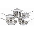 Cuisinart Chef's Classic 10 Piece Stainless Steel Cookware Set - Cookware Sets In Gray | P100030616 | Perigold