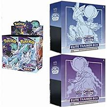 Pokemon TCG Sword And Shield Chilling Reign Booster Box + Both Elite Trainers - 52 Total Booster Packs