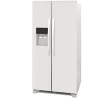 Frigidaire Side-By-Side Refrigerator: White, 22.3 Cu Ft Total Capacity, 5 Shelves, Over 16.9 Cu Ft Model: FRSS2323AW