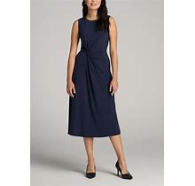 Sleeveless Knot Front Dress For Tall Women In Navy L / Tall / Navy
