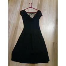 Women's Express Black Dress With Back Lace Size 2