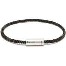 Le Gramme - 7G Nato Cable Bracelet - Unisex - Sterling Silver/Fabric - XXL - Green