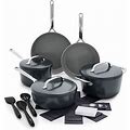 Greenpan GP5 15-Pc. Aluminum Cookware Set | Gray | One Size | Cookware Cookware Sets | Even Heating|Dishwasher Safe