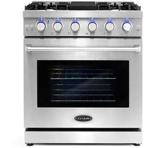 Cosmo 30 in. Freestanding Gas Range With 5 Sealed Burners And 4.5 Cu. Ft. Convection Oven In Stainless Steel