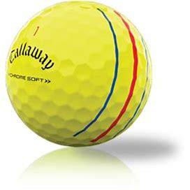 Custom Callaway Chrome Soft Triple Track Yellow 2022 Used Golf Balls 5A Pristine (1 Dozen) | Foundgolfballs.Com (Lostgolfballs.Com)