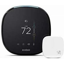 Ecobee Ecobee4 Smart Wi-Fi Thermostat, One Size, Black
