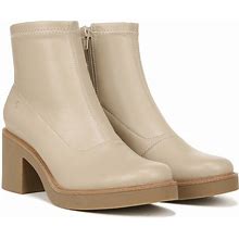 Lifestride Remix Ankle Bootie Boots (Beige Faux Leather) | 10.0 Wide